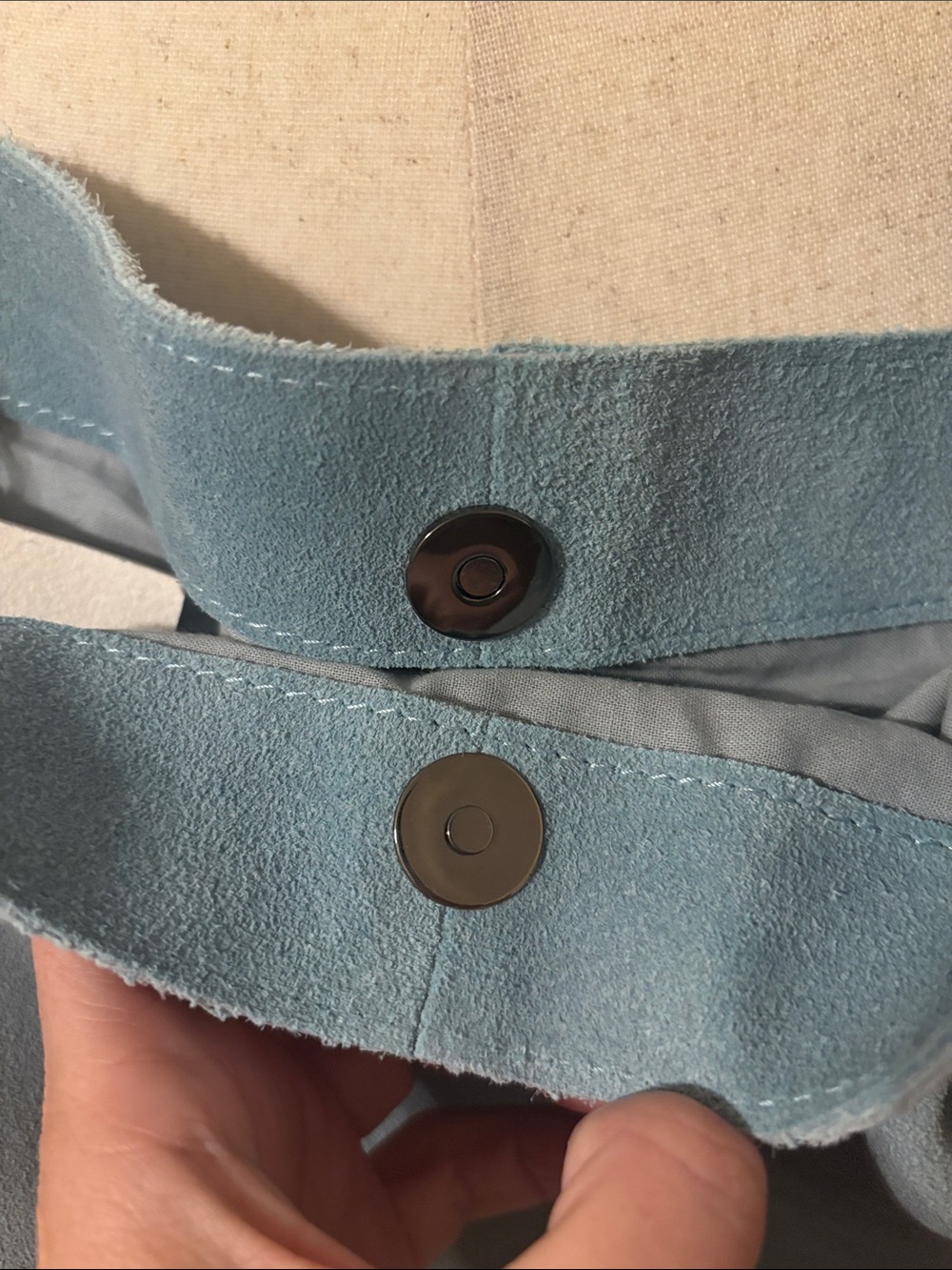 Free People Suzie Suede Slouchy Tote Bag- Salt Water- NWT - Picture 10 of 11